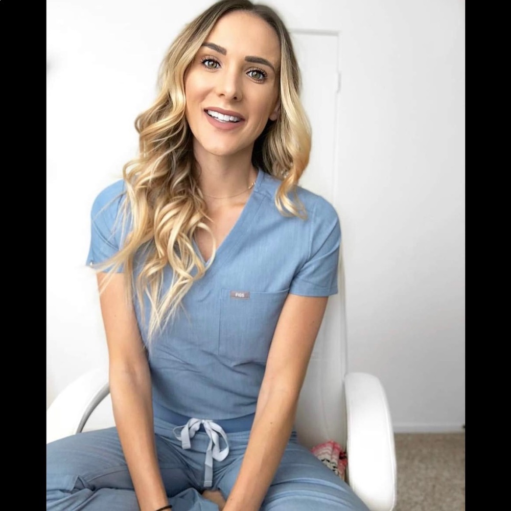 Limited edition heather indigo figs scrubs